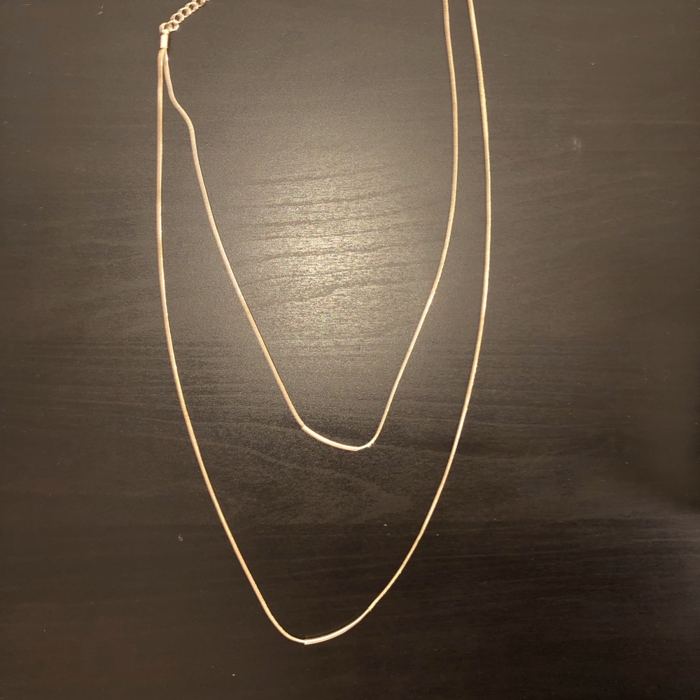 Gold Colored Double Necklace